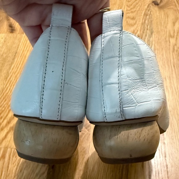 Jeffrey Campbell White Croc-Embossed Black Patent Leather Viona Loafers - Picture 4 of 5